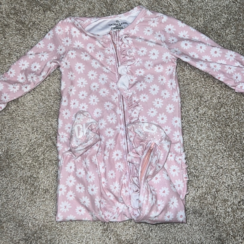 Caden Lane zipper footie